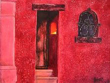 marokkanische Mittagshitze Aquarell 50x40cm 1998