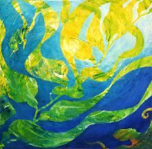 Begegnung am Riff SILHOUISMUS 80x80cm 2009
