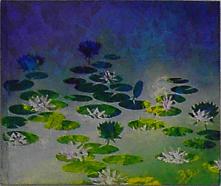 Seerosenteich SILHOUISMUS 100x80cm 2008 